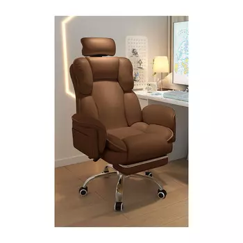 Игровое кресло Insdea HDA068, губка, с подставкой для ног, сталь, коричневый