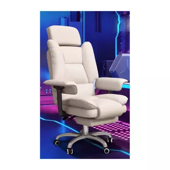 Игровое кресло Insdea WMA001, губка, с подставкой для ног, алюминий, белый