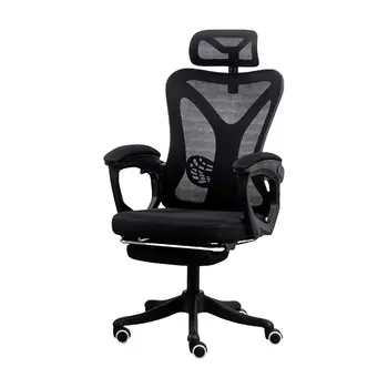 Игровое кресло Insdea YKA024, Latex, нейлон, подставка для ног, черный