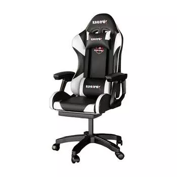 Игровое кресло Yipinhui DJ-06, нейлон, воздушный стержень 3 уровня, черный/белый