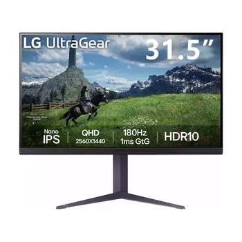 Игровой монитор LG UltraGear 32GS85Q, 31.5", 2560x1440, 180 Гц, Nano IPS, Черный