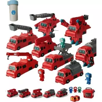 Игровой набор Brave Bull Машинка Трансформер, 15 предметов