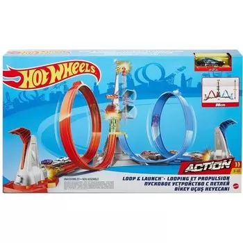 Игровой набор Hot Wheels Гоночный комплект с вертикальным полетом