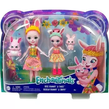 Игровой набор Mattel Enchantimals Сестры с зайчиками