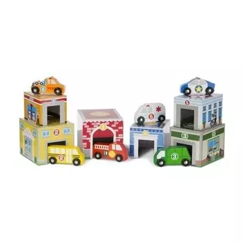 Игровой набор Melissa&Doug Здания и транспортные средства