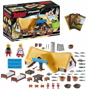 Игровой набор Playmobil Asterix: Ordralfabetix Hut 71266, 73 предмета (S7191260)