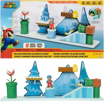Игровой Набор Super Mario Jakks Pacific Deluxe Frosted Glacier + Ice Mario