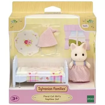 Игровой набор Sylvanian Families для сна с цветочным рисунком