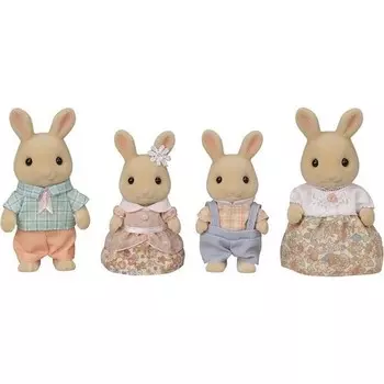 Игровой набор Sylvanian Families Кроличья семья, 4 фигурки