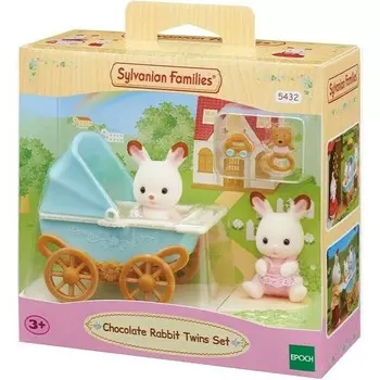Игровой набор Sylvanian Families Кролики близнецы с шоколадными ушками