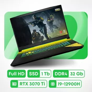 Игровой ноутбук MSI Crosshair 17 B12UGSZ, 17.3'', 32 ГБ/1 ТБ, i9-12900H, RTX 3070 Ti, черный, английская клавиатура