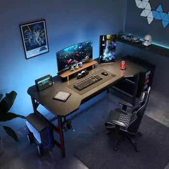 Игровой стол Naijia A682, держатель для наушников, 140x60 см, черный