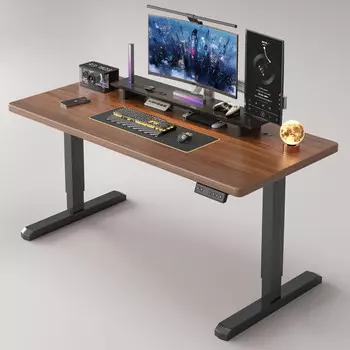 Игровой стол Naijia A757, 140x60 см, орех/черный