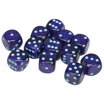Игровые кубики Cobalt: Speckled D6 Set Of 12 (16Mm) Chessex