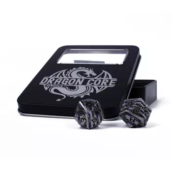 Игровые кубики Dndice Dragon Core: Chaos Silver Dice Set DNDice