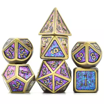 Игровые кубики Dndice Dragon Core: Planar Gold Dice Set DNDice
