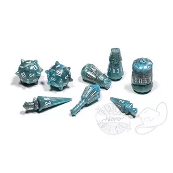 Игровые кубики Polyhero Dice: Warrior 8 Dice Set Stalwart Storm