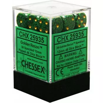 Игровые кубики Speckled D6 Set Of 36 : Golden Recon Chessex