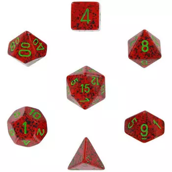 Игровые кубики Speckled Poly 7 Set: Strawberry Chessex