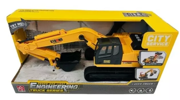 Игрушечный экскаватор на батарейках со светом и звуком 6495 Swede