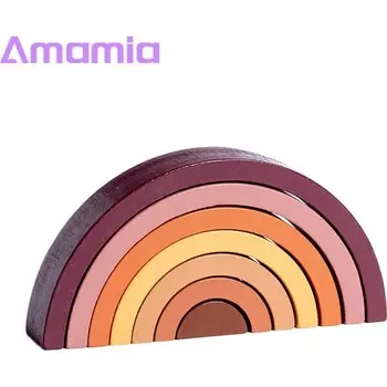 Игрушка деревянная Betty Becky Amamia Укладка блоков, 7 деталей