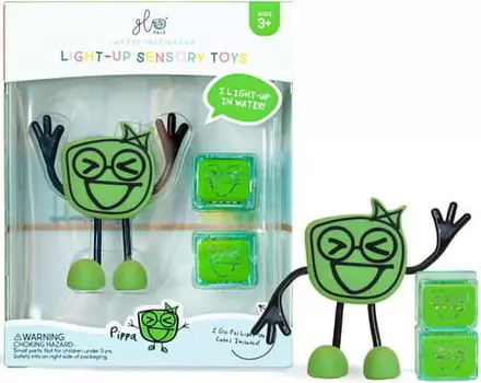 Игрушка для ванны Фигурка Пиппа с двумя светящимися сенсорными кубиками Glo Pals Inna marka