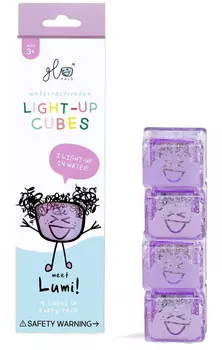 Игрушка для ванны Сенсорные кубики, светящиеся в воде Lumi Glo Pals Фиолетовый Dresdner Essenz Inna marka