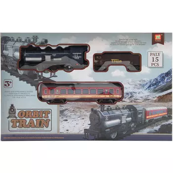 Игрушка поезд из 15 элементов на батарейках для детей Trifox