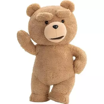 Игрушка Pop Mart плюшевый мишка Ted2 Teddy Bear Dolls 30 см, 6 сменных лица, коричневый