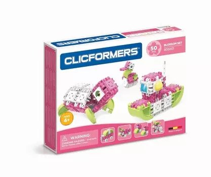 Игрушки Clics, clicformers цветут 50 строительных блоков Clics Toys