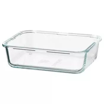 IKEA 365+ ИКЕА/365+ Контейнер для продуктов, прямоугольн формы/стекло, 1.0 л IKEA