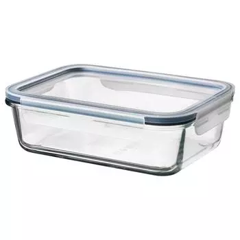 IKEA 365+ ИКЕА/365+ Контейнер для продуктов с крышкой, прямоугольн формы стекло/пластик, 1.0 л IKEA