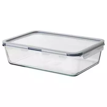 IKEA 365+ ИКЕА/365+ Контейнер для продуктов с крышкой, прямоугольн формы/стекло пластик, 3.1 л IKEA