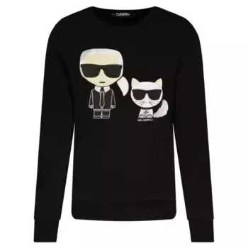 Ikonik karl & Choupette толстовка стандартного кроя Karl Lagerfeld, черный