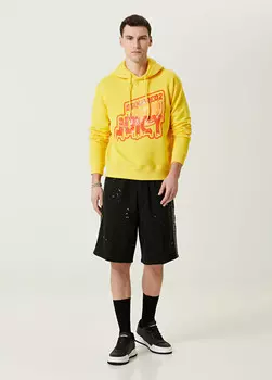 Иконка мазка кистью с рисунком джинсовых бермудских островов Dsquared2, черный