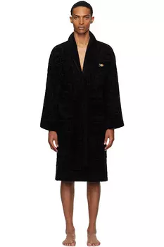 Иконный банный халат Versace, черный