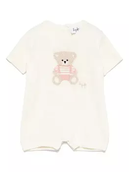 Il Gufo боди с вышивкой, нейтральный