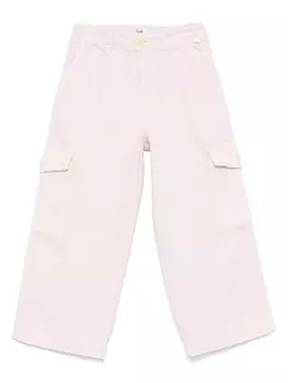 Il Gufo брюки карго со складками, розовый