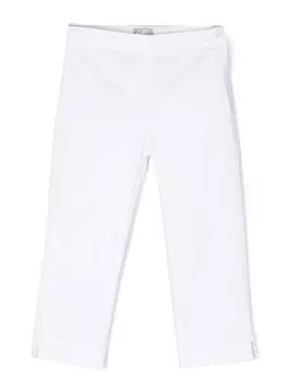 Il Gufo брюки с пуговицами сбоку, белый