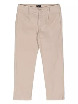 Il Gufo брюки с узором в елочку, нейтральный цвет