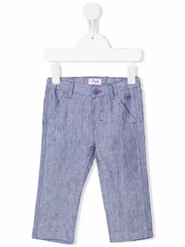 Il Gufo брюки с вышитым логотипом, синий