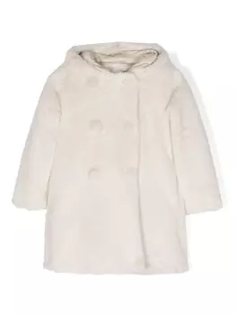 Il Gufo двубортная шуба из искусственного меха, белый