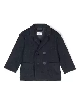 Il Gufo двубортный пиджак в тонкую полоску, синий