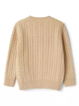 Il Gufo джемпер фактурной вязки, коричневый