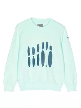 Il Gufo джемпер с графичным принтом, зеленый