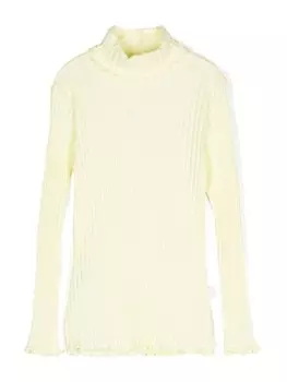 Il Gufo джемпер в рубчик с высоким воротником, желтый