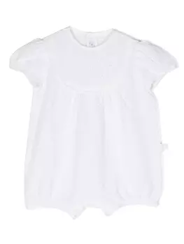 Il Gufo фактурный ромпер, белый