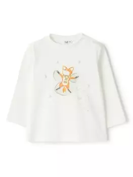 Il Gufo футболка из хлопка с принтом, белый