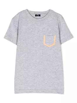 Il Gufo футболка с контрастной отделкой, серый