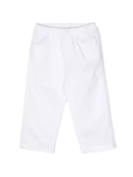 Il Gufo габардиновые брюки прямого кроя, белый